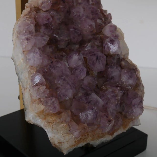 Belgian Amethyst Table Lamp, 1970s For Sale - Image 4 of 13