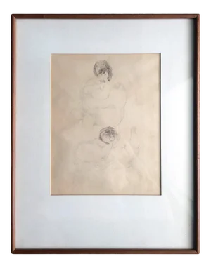 Framed Drawing by Mexican Artist José Luis Cuevas