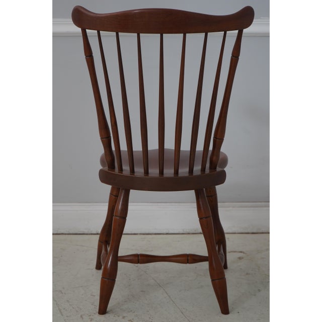 Set of 4 Frederick Duckloe Cherry Windsor Dining Chairs For Sale - Image 4 of 18