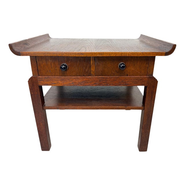 Art Deco Oak Side Table attributed to Lajos Kozma, 1930s For Sale