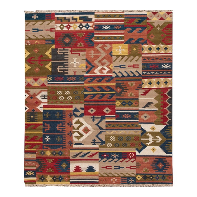 21st Century Modern Kilim Rug 8 '5'' X 9' 10'' For Sale