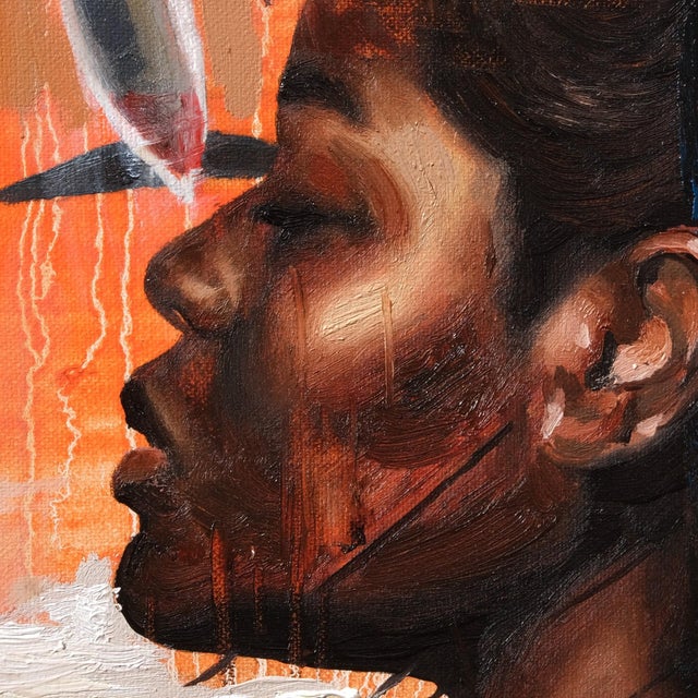 Contemporary Faulty Wiring by Stefan Smit | Oil on Artefex Panel Portrait of a woman with industrial elements. For Sale - Image 3 of 5