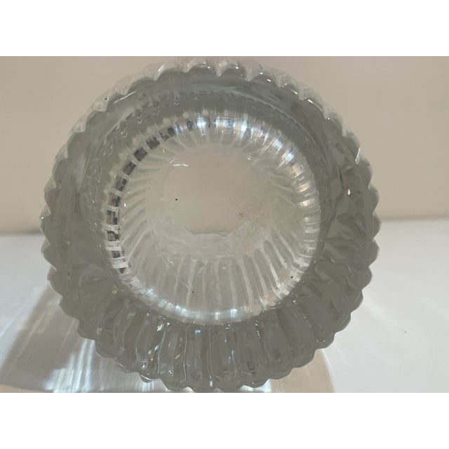 Late 20th Century Vintage Cut Glass Flower Vase 12" Elegant and Heavy For Sale - Image 5 of 5
