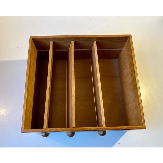 1960s Vintage Document Organizer in Oak, 1960s For Sale - Image 5 of 11