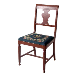 Vintage Needlepoint Upholstered Accent Chair