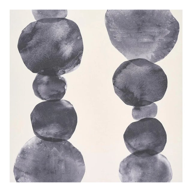 Sample - Schumacher x BACKDROP Hyperion Wallpaper in Off Black For Sale