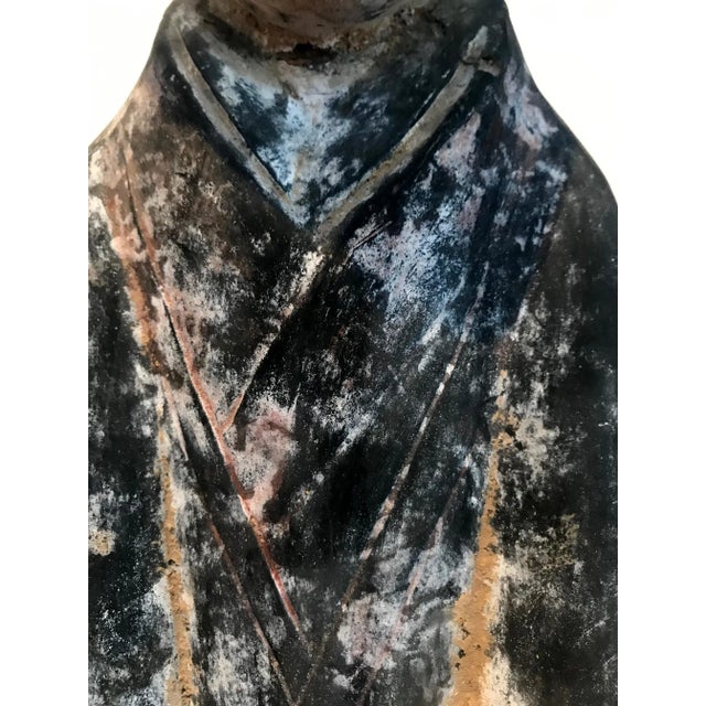 15th Century & Earlier Tomb Lady in Waiting Figurine Han Dynasty For Sale - Image 5 of 13