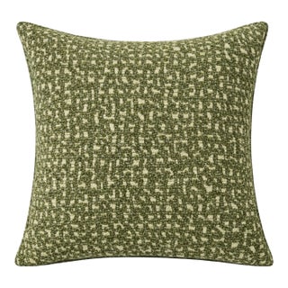 Serra Woven Pillow Cover in Chive Green, 22x22 Pillow For Sale