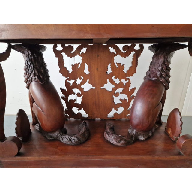 Neo-Renaissance Style Mahogany Console For Sale - Image 3 of 10