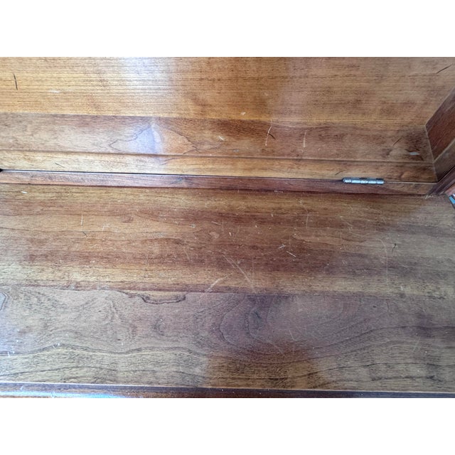 Mid 20th Century L. & j.g. Stickley Cherry Valley Solid Cherry Fall-Front Desk on Chest For Sale - Image 10 of 12