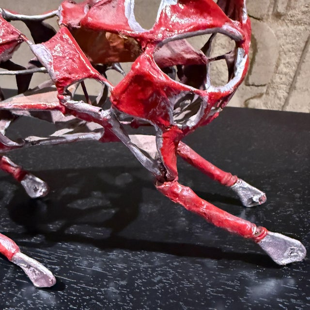 Paper Hand Made Folk Art Sculpture Papel Mache Horse Vintage Abstract For Sale - Image 7 of 8