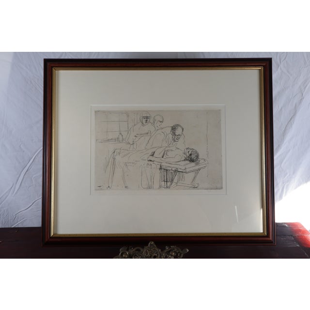 1920s Rare Albert Sterner Signed “The Doctor” 1928 Etching—Artist-Inscribed 2nd State, Edition of 50 For Sale - Image 5 of 16
