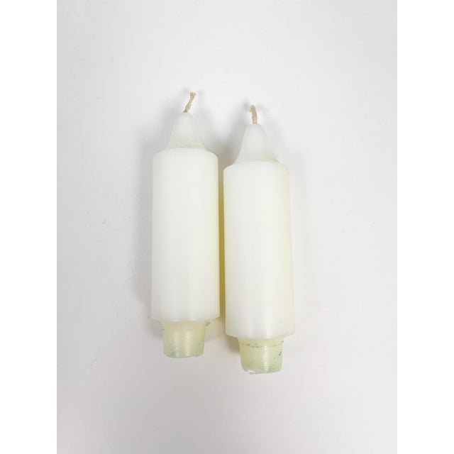 Brass Set of 2 Vintage Brass Candlestick Holders Set With Handle For Sale - Image 8 of 10