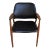 Mid Century Modern Teak and Vinyl Arm Chair For Sale