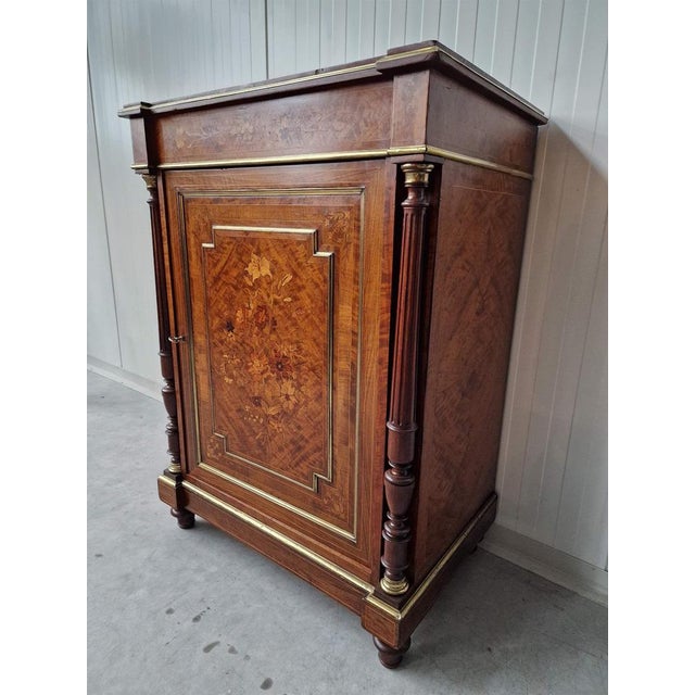 Stone Antique Cabinet with Marble For Sale - Image 7 of 9