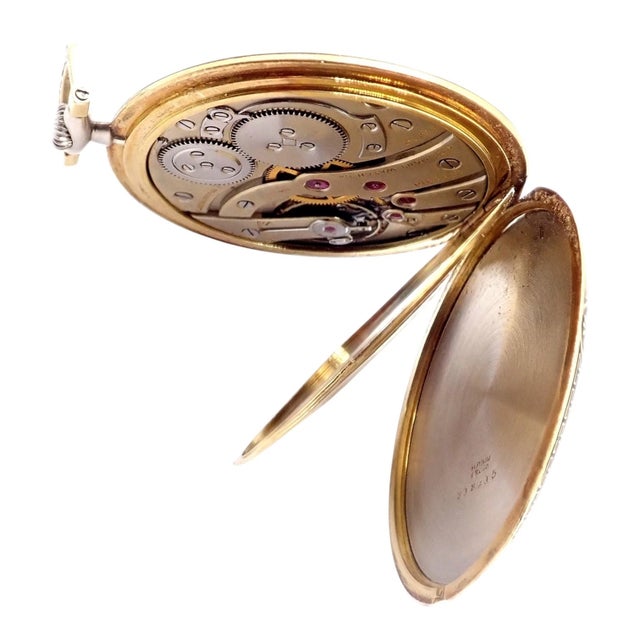 Tiffany & Co. Platinum Yellow Gold 18s Enamel Merimont Pocket Watch 1940 For Sale In Philadelphia - Image 6 of 14
