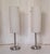 Vintage Table Lamps with Metal Frame and Opaque White Glass Shade, 2000s, Set of 2, in Very Good conditions. Designed from...