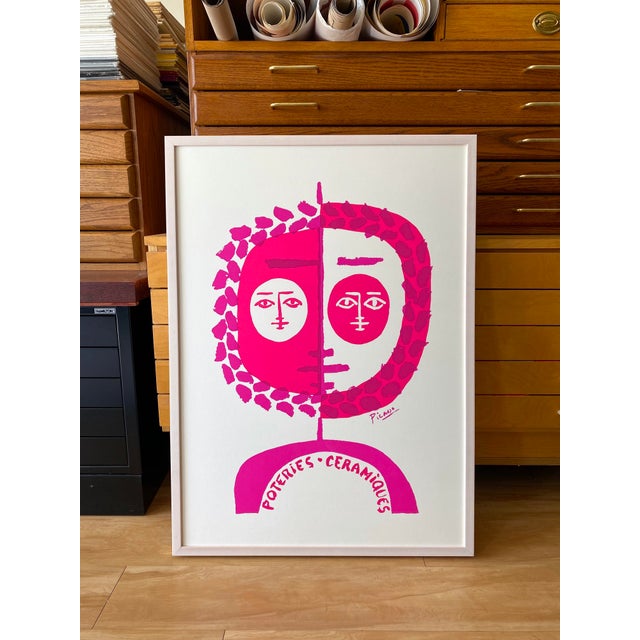 Pablo Picasso Vintage 1972 Mid Century Modernist Framed " Poteries-Ceramiques " French Exhibition Silkscreen Print For Sale - Image 18 of 18