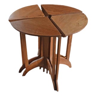 Andrianna Shamaris Teak Wood Side Table For Sale