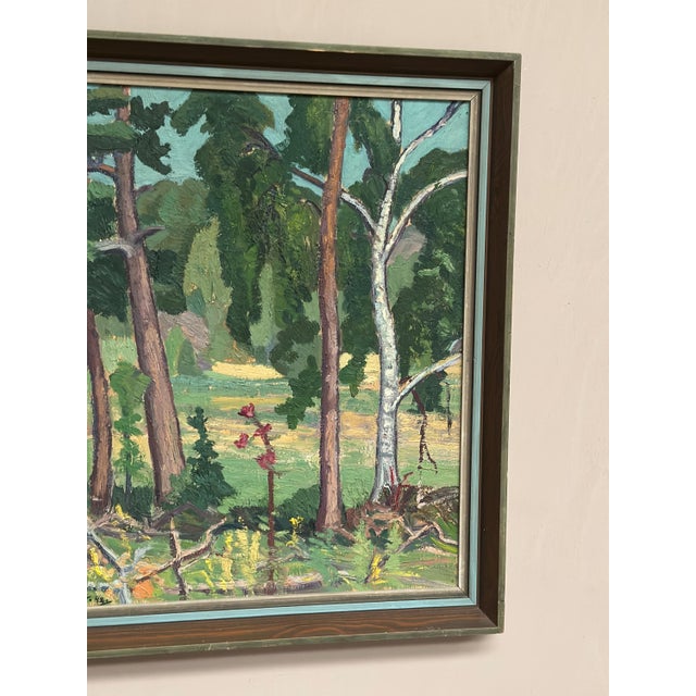 Bertil Lundgren, Forest, 1949, Oil on Panel, Framed For Sale - Image 15 of 18