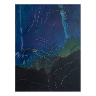 Abstract Nocturnal Composition, 1990s, Oil on Canvas For Sale