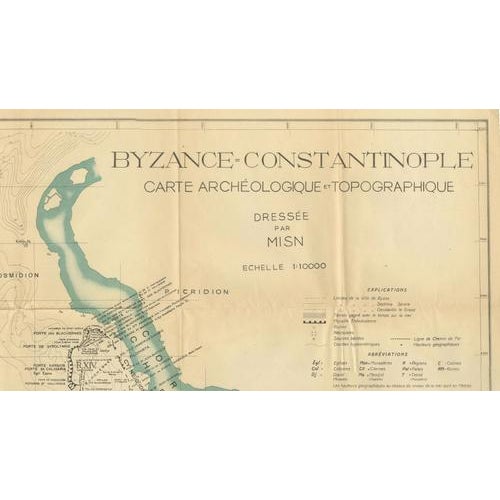 1930s Vintage Archaeological & Topographical Map, 1938 For Sale - Image 5 of 12