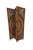 Mid 20th Century Vintage Dark Rattan 3-Panel Folding Screen Room Divider For Sale - Image 5 of 5