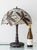 Vintage Art Nouveau Dragonfly Leaded Glass Table Lamp with Bronze Base in the style of Tiffany For Sale - Image 3 of 18
