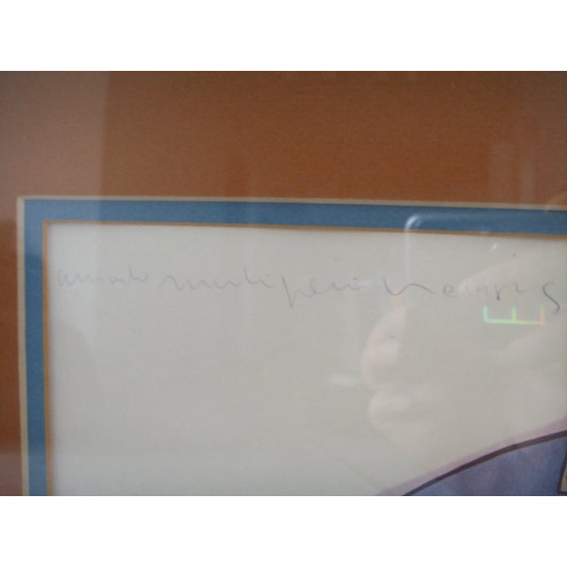 Metal Amado Maurilio Peña 1982 Signed Framed Print "Untitled" For Sale - Image 7 of 12