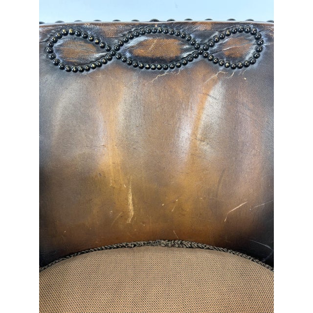 Pair of Antique European Leather Club Chairs (Circa 1920s/30s) For Sale - Image 9 of 11