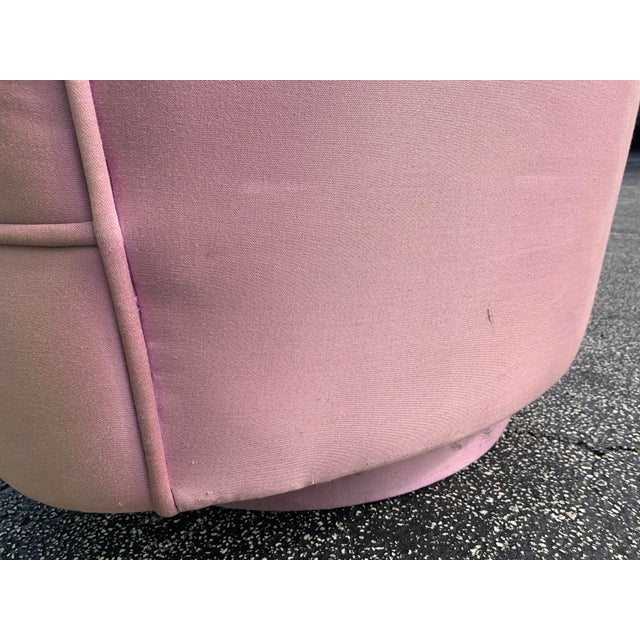 Textile Adrian Pearsall for Comfort Designs Lavender Tufted Swivel Chair For Sale - Image 7 of 11