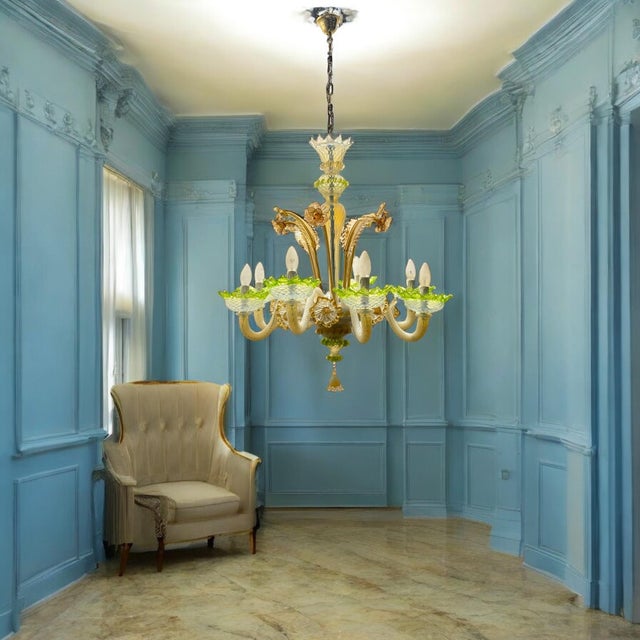 1960s Venetian Multicolored Murano Glass Chandelier, 1960s For Sale - Image 5 of 14