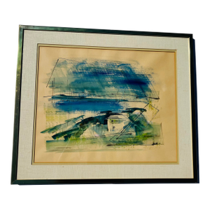 Mid Century Watercolor Signed Birdsey