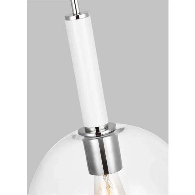 Contemporary Kate Spade by Visual Comfort Studio Monroe Round Pendant, Polished Nickel For Sale - Image 3 of 5