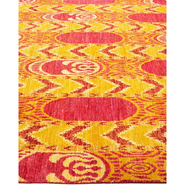 Solo Rugs Modern, One-of-a-Kind Hand-Knotted Area Rug - Orange, 5' 10" x 9' 2" For Sale - Image 4 of 8