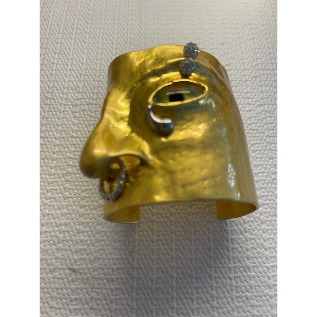 2000 - 2009 Gold Filled Cuff Evil Eye Bracelet For Sale - Image 5 of 6