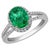 2.5 Carat Oval Natural Zambian Emerald & 2 ct Diamond Ring 14 Karat White Gold For Sale - Image 15 of 18