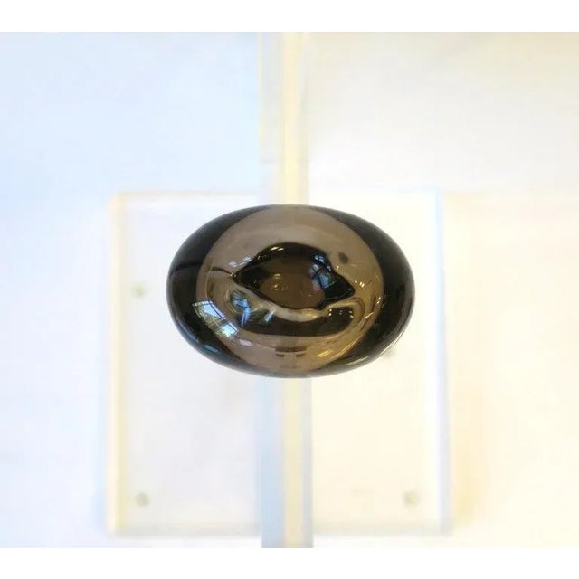 Moser Style Organic Smokey Art Glass Vase, Czech For Sale - Image 11 of 12