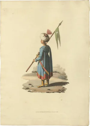 Bearer of the Spahis, 1818, Paper