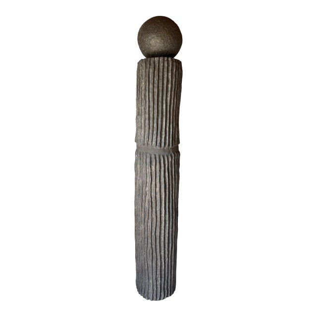 Global Views Andre Totem in Dark Gray For Sale