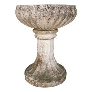 Neoclassical Garden Basin in Reconstituted Stone, 1960s For Sale