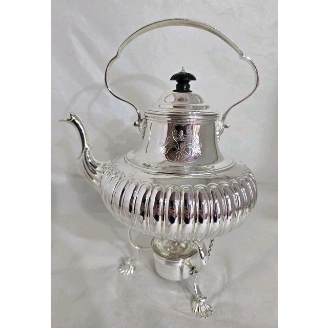 Sterling Silver Spirit Kettle and Stand, London, 1975 For Sale - Image 6 of 13
