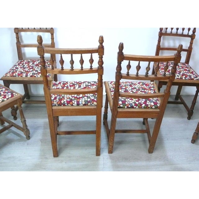 Antique Chairs in Oak, Set of 6 For Sale - Image 6 of 9