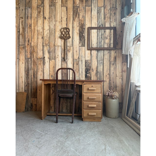 Renovated Semi-Ministers Desk, 1950s For Sale - Image 17 of 17