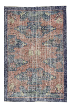 Vintage Turkish Deco Rug - 5′7″ × 8′5″