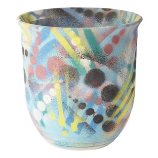 r.e. Johnson 1994 Postmodern Studio Pottery Vase For Sale