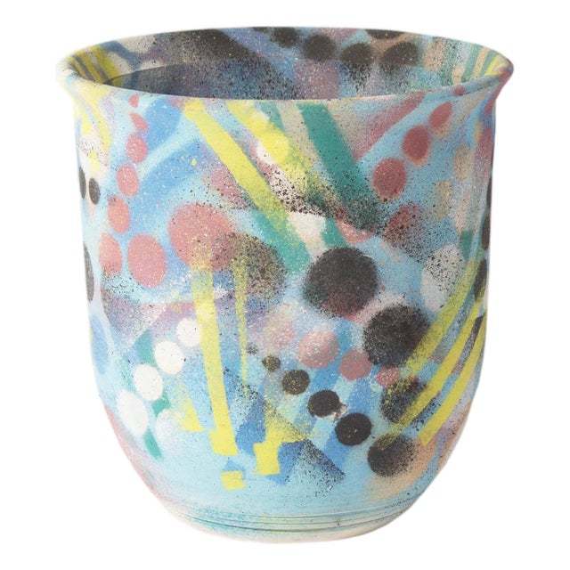 r.e. Johnson 1994 Postmodern Studio Pottery Vase For Sale
