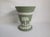 Bring timeless English elegance to your collection with this **Vintage Wedgwood Sage Green Jasperware Frog Vase**....