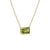 Contemporary Classic Peridot Emerald Cut Necklace | Dainty Gemstone Birthstone Necklace For Sale - Image 3 of 4