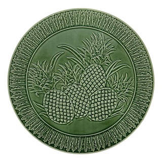Bordallo Pinherio Green Pineapple Platter Chop Plate For Sale